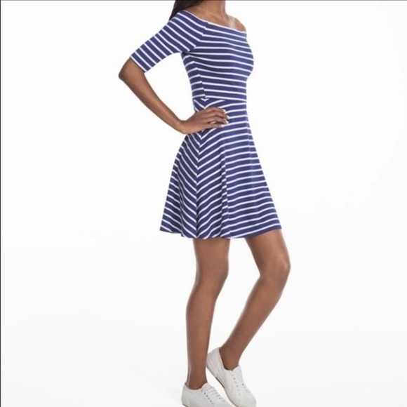 WHITE HOUSE BLACK MARKET Off the Shoulder Weekender Dress - Picture 2 of 12